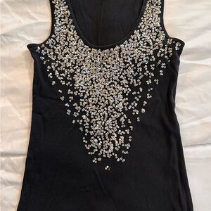Express Black Sequin Embellished Women's Top Size M